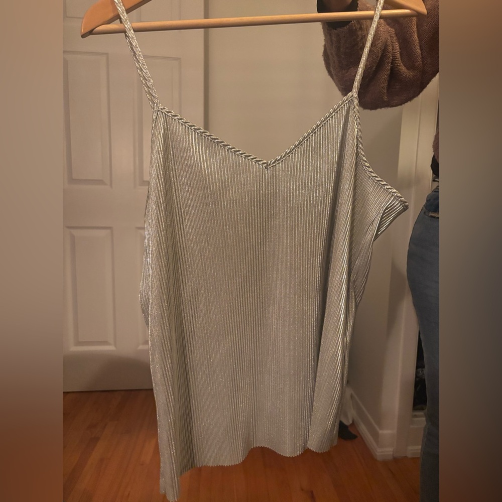 Only Silver Strappy Top